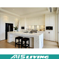 UV Finished Modern Design kitchen Cabinet with Island Made in China (AIS-K971)